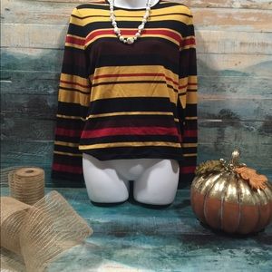 Liz Claiborne top beautiful Fall colors size L